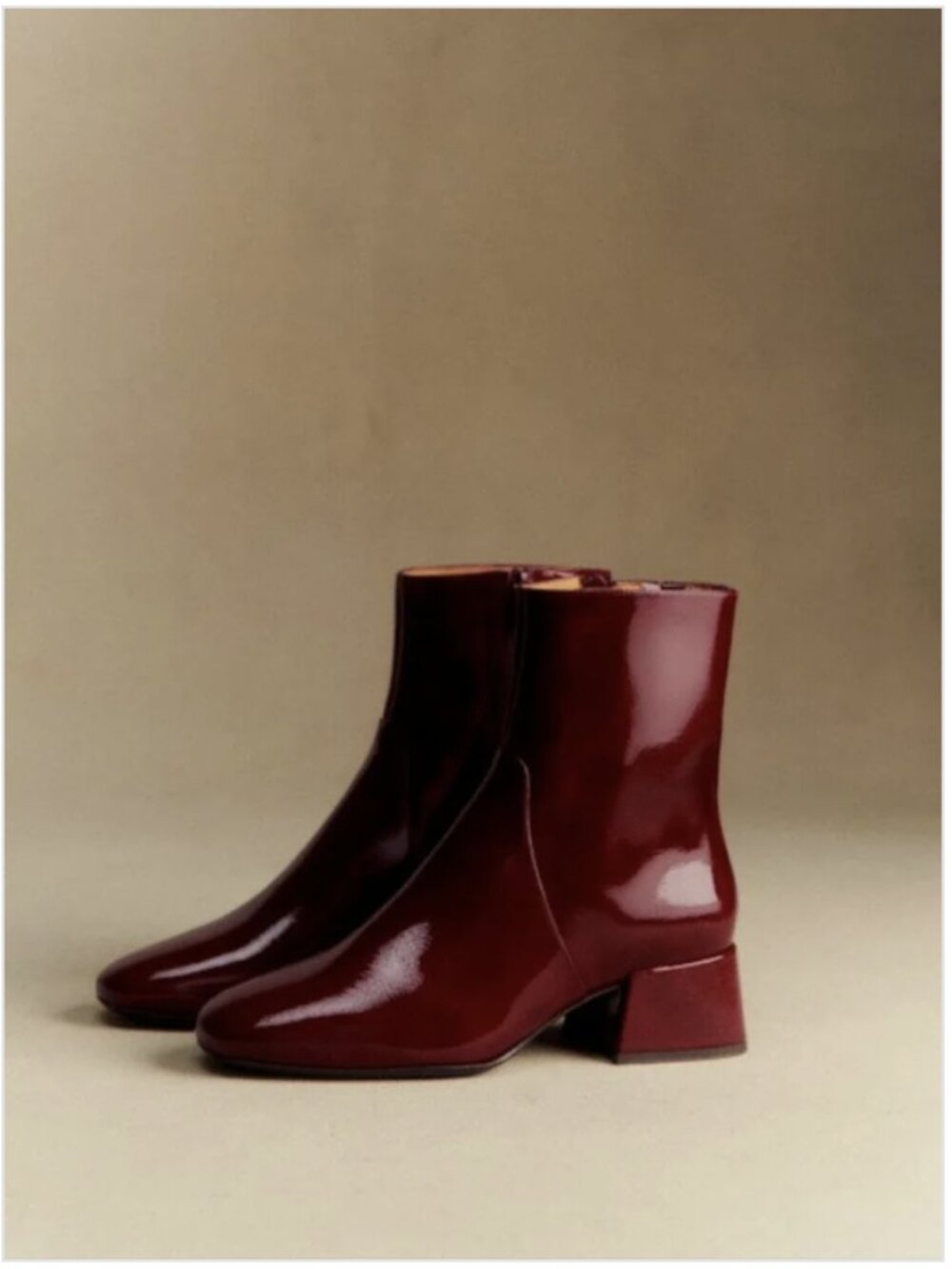 SÉZANE Low Paulette Patent Ankle Boots | 38